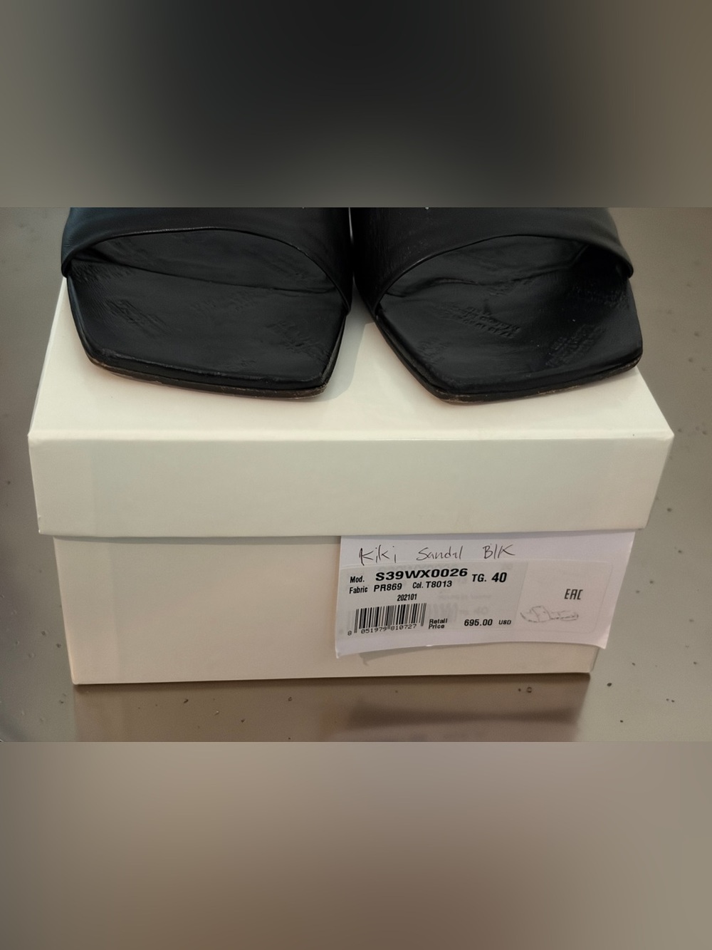 Maison Margiela Stitch Leather Sandal in Black size 40 - Picture 5 of 7